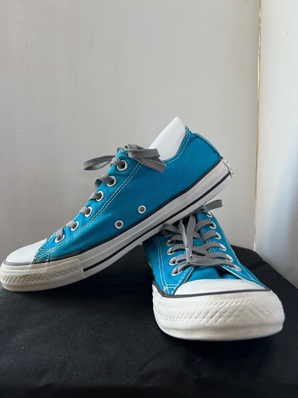 Converse Chuck Taylor Ox Cyan Space Blue Canvas Low Top Sneaker Shoes 149520F